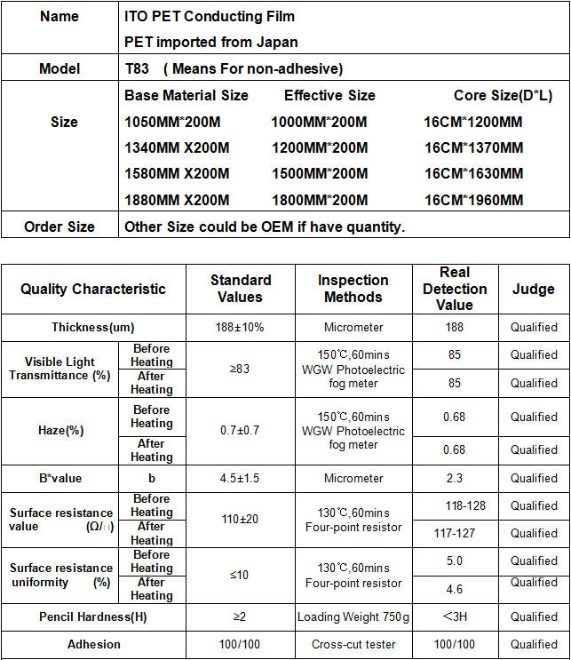 ITO Coated PET Film (PET-ITO)
